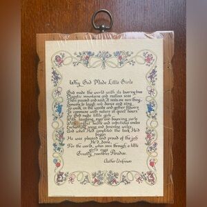 1976 Poem Print on Solid Wood Plaque